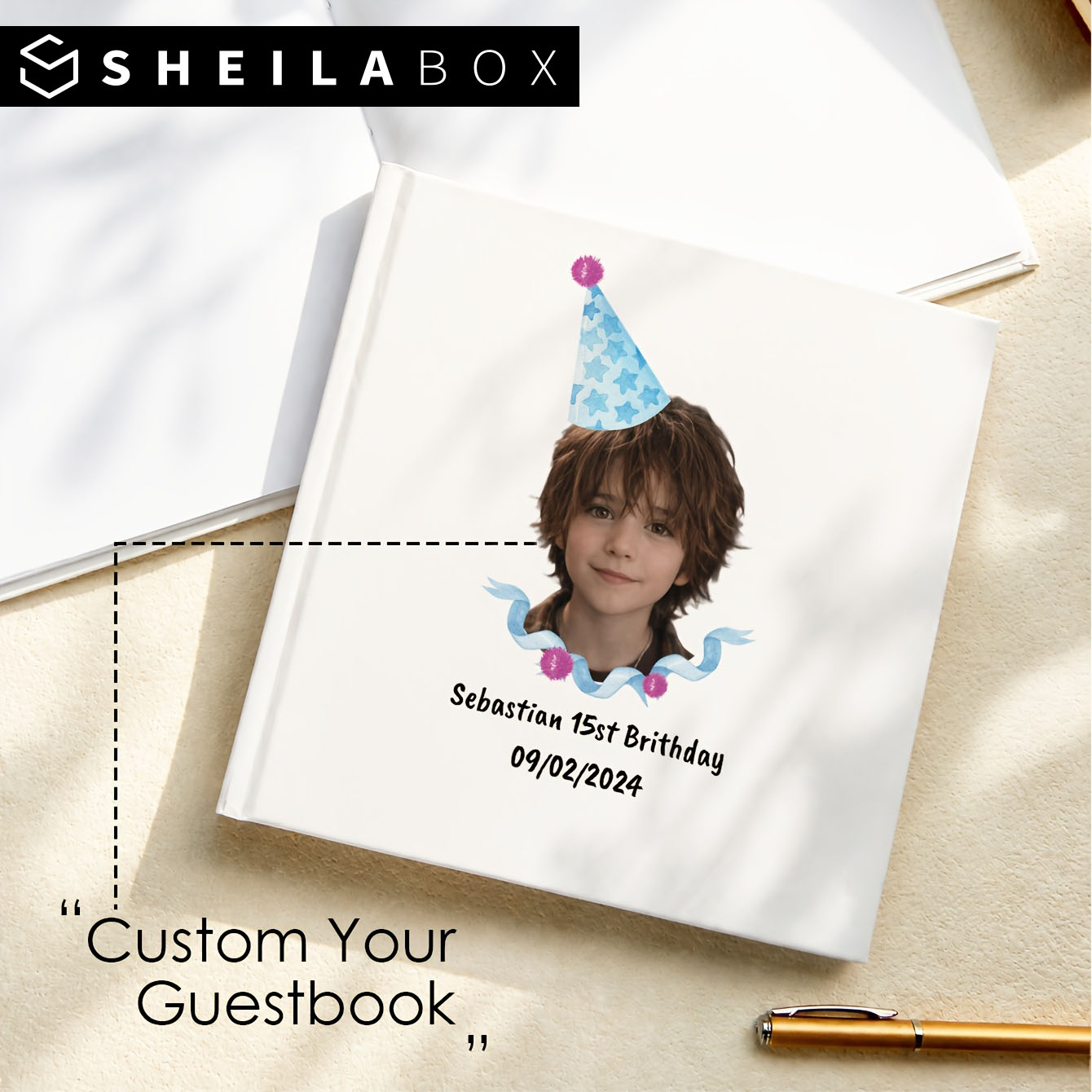 Custom Photo Book - Персонализированная гостевая книга Sheilabox с фото,