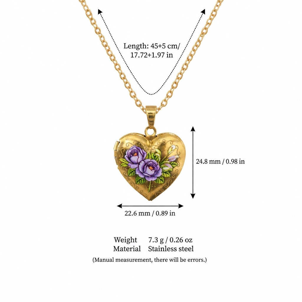 Кулон в форме сердца, изящное  – обзор и цена Birth Flower Necklace