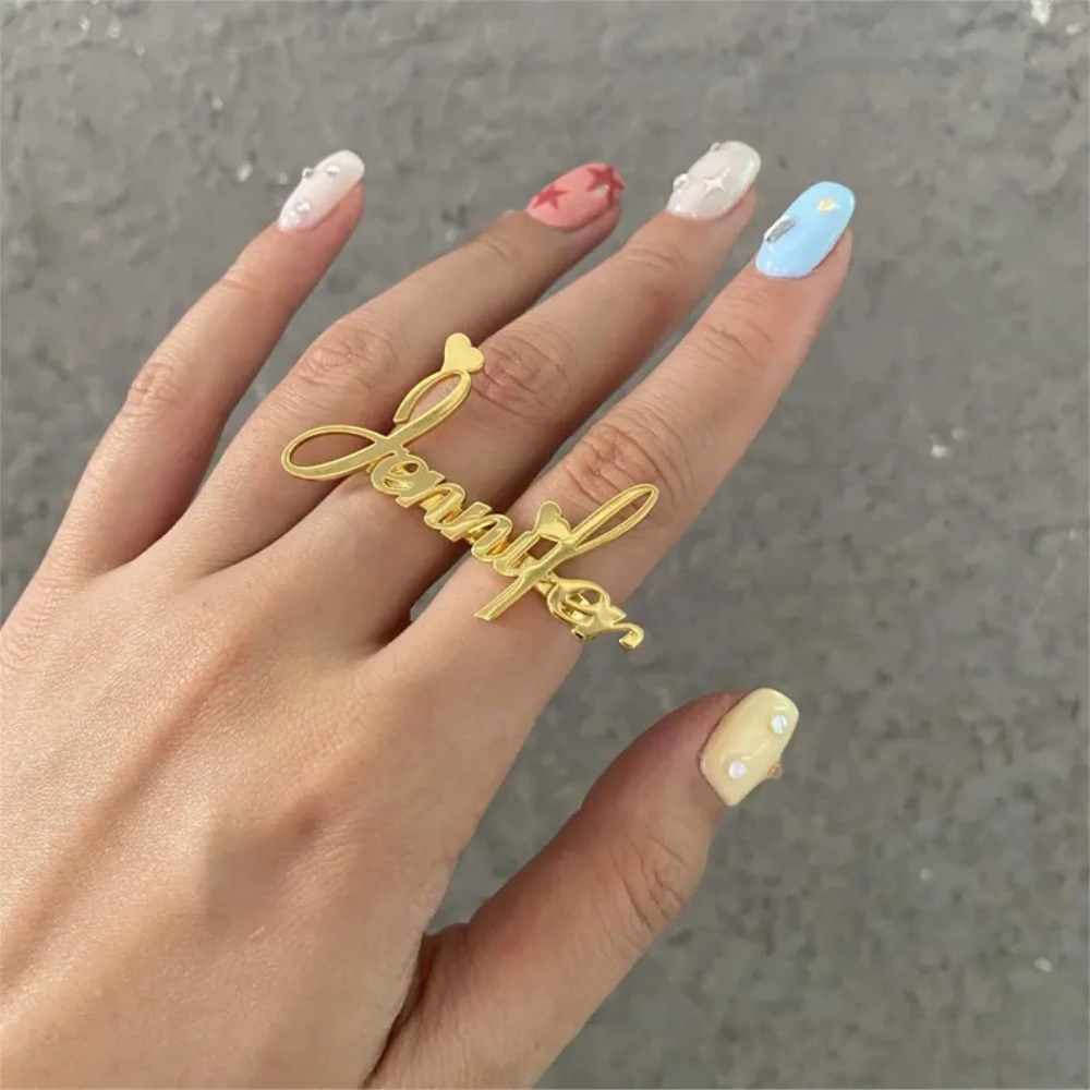 Персонализированное кольцо на  – обзор и цена Initial Ring Custom